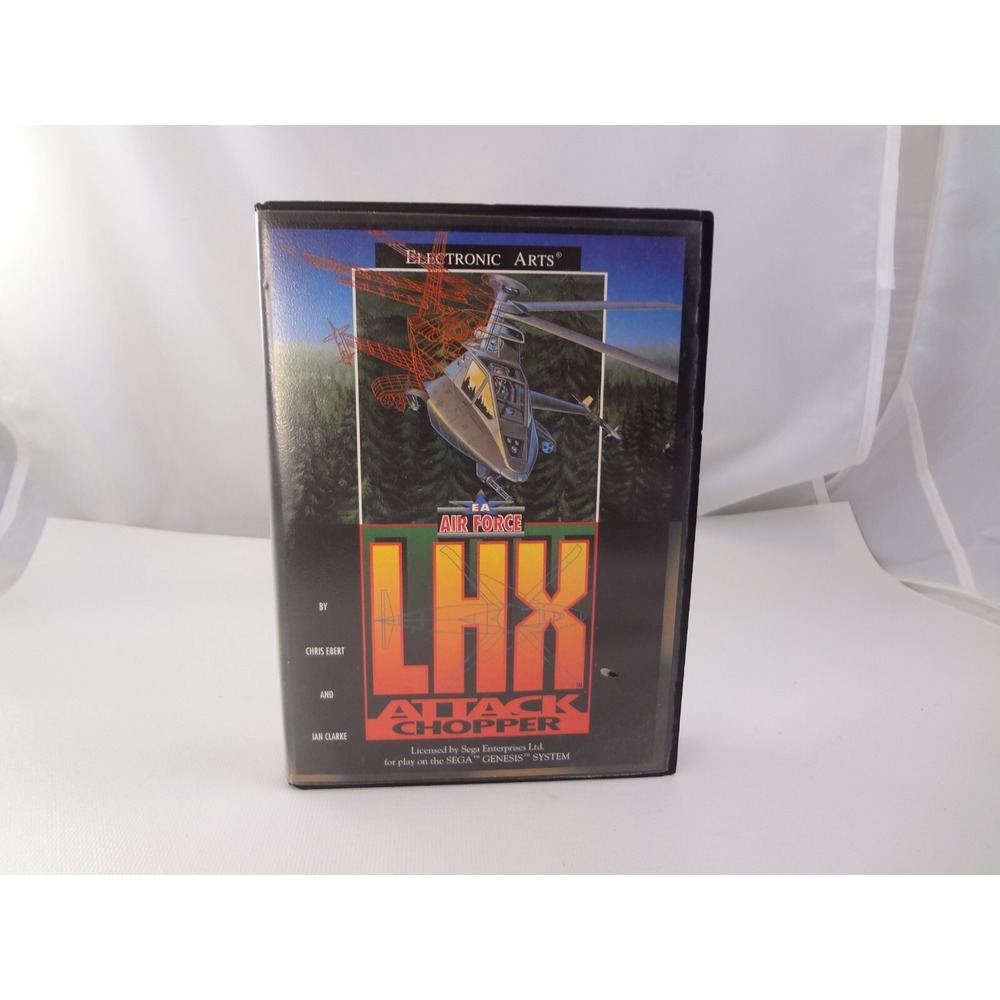 LHX Attack Chopper (Sega Genesis, 1992) Authentic Game Cartridge, CIB Complete